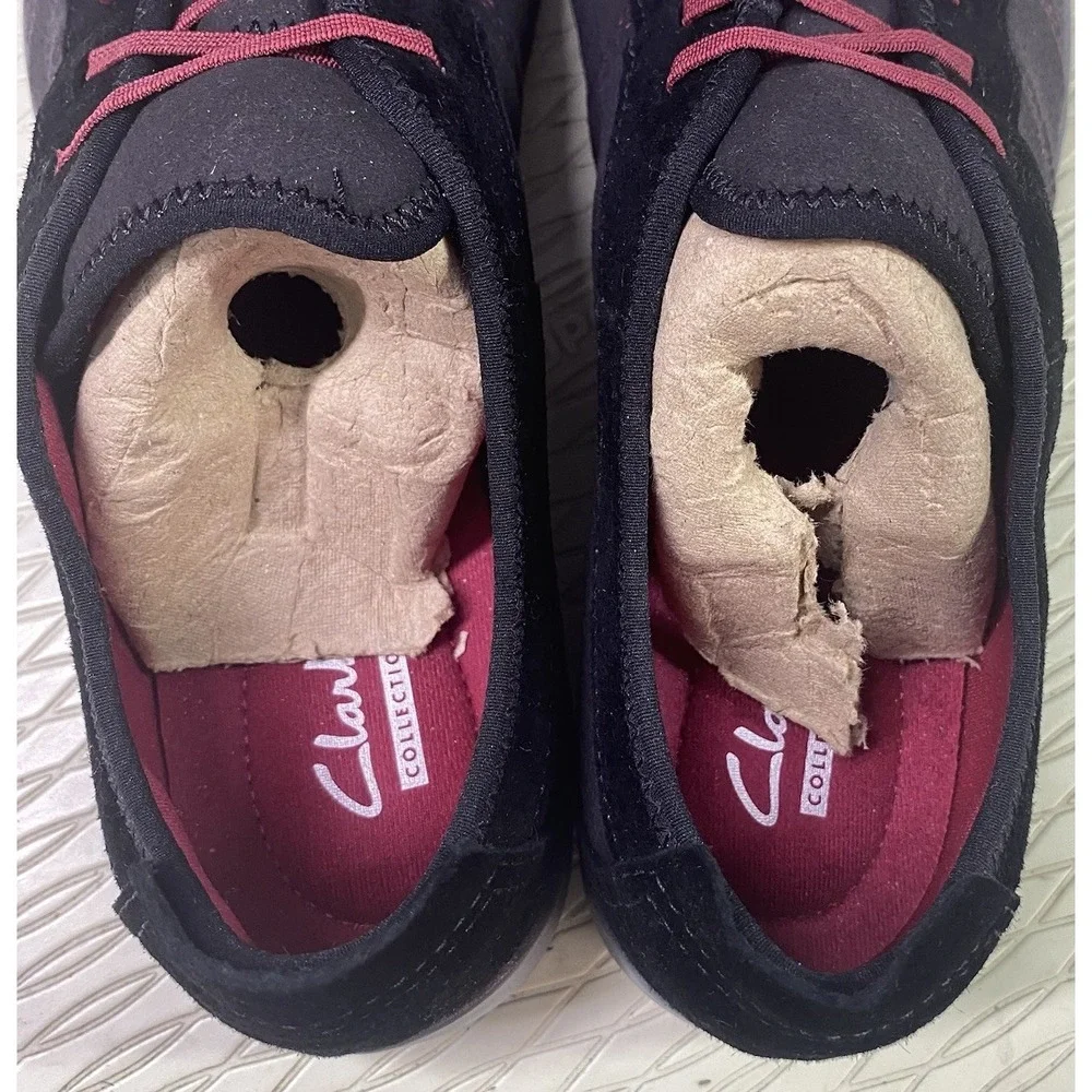 Clarks Charron Twine Womens Black Synthetic Lifestyle Sneaker Shoes Sz. 10M‎ NWB